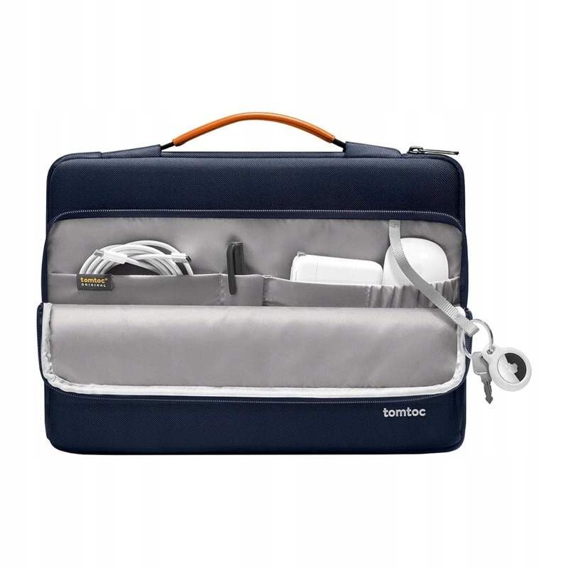 Geanta laptop 14" Tomtoc, neagra, pentru laptopuri de 14 inch