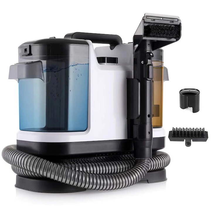 Aparat de curatat covoare portabil, performanta de curatare profunda, rezervoare duble de apa, alb, 500W