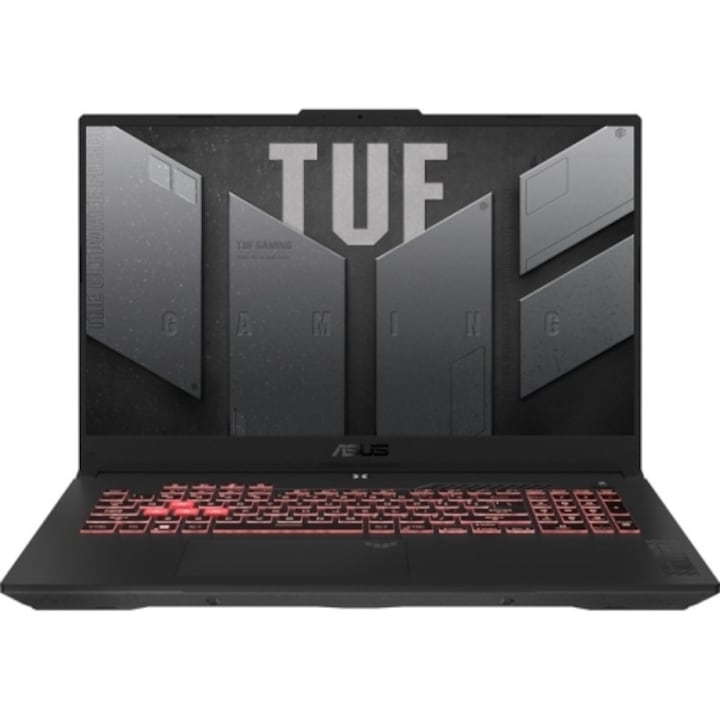 Laptop ASUS TUF Gaming FA707NUG-HX180MXM, AMD Ryzen 7 7445HS, 17.3 inch, RAM 32GB, SSD 1TB, nVidia GeForce RTX 4050 6GB, No OS, Mecha Grey