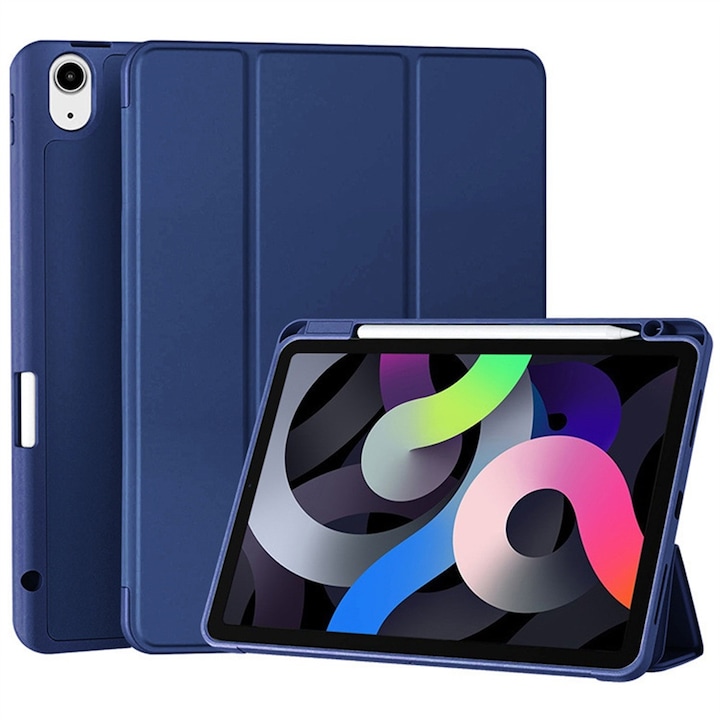 Husa pentru iPad Air 11 (2024) - Techsuit Flex Trifold - Dark Blue