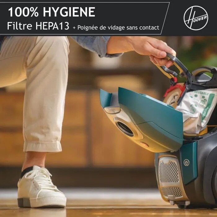 Aspirator cu sac Hoover HE530ALG, 850W, 3,5L, pentru alergii si par de animale