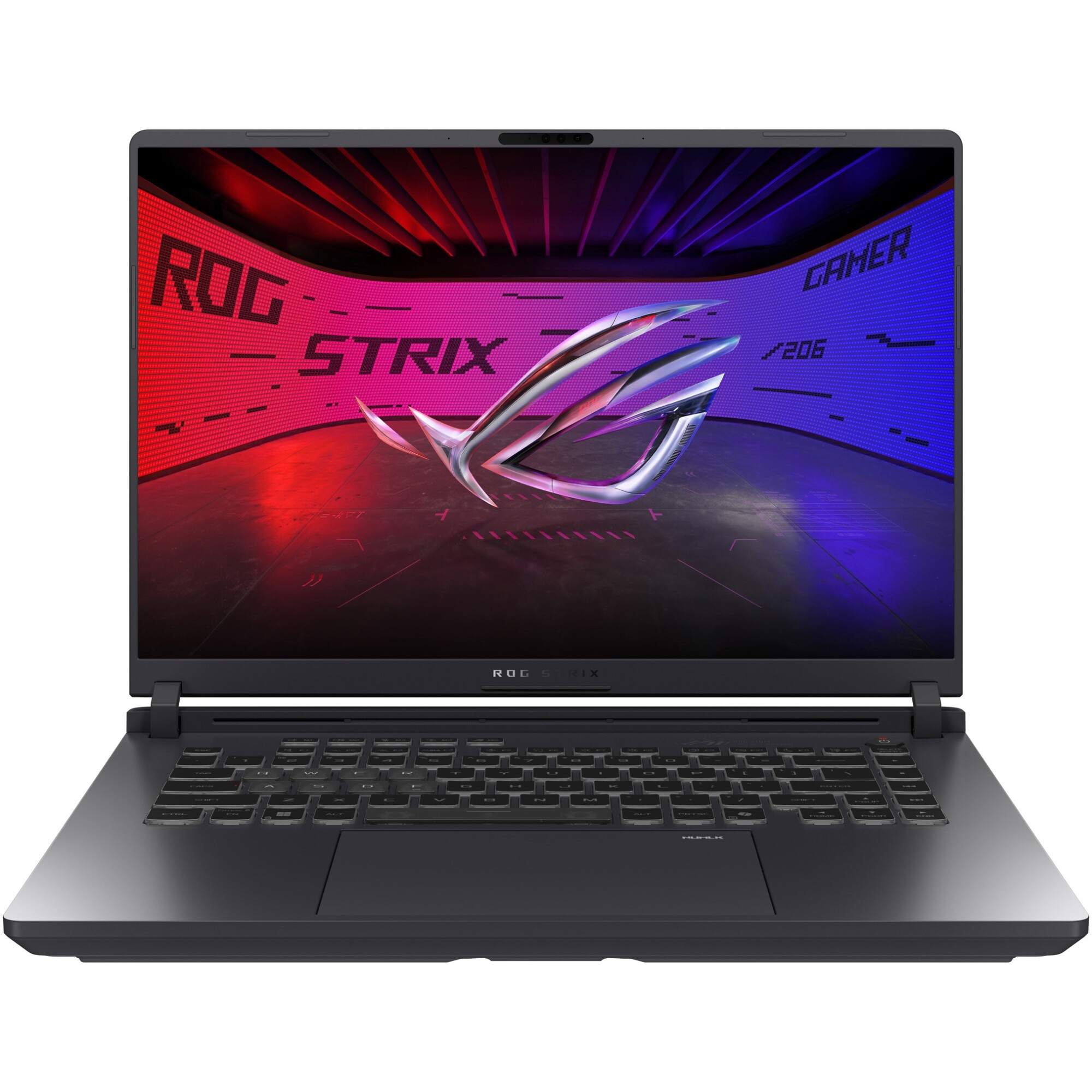 Laptop Gaming ASUS ROG Strix G16 G615JMR cu procesor Intel® Core™ i7 14650HX pana la 5.2GHz, 16'', 2.5K, WQXGA, IPS, 240Hz, 16GB DDR5 RAM, 512GB SSD, NVIDIA® GeForce RTX™ 5060 8GB GDDR7, No OS, Eclipse Gray, 3Y PUR