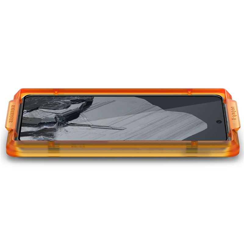 Set 2 folii sticla cu sistem de montare Case friendly Spigen ALM Glass FC compatibil cu Google Pixel 8 Pro Black