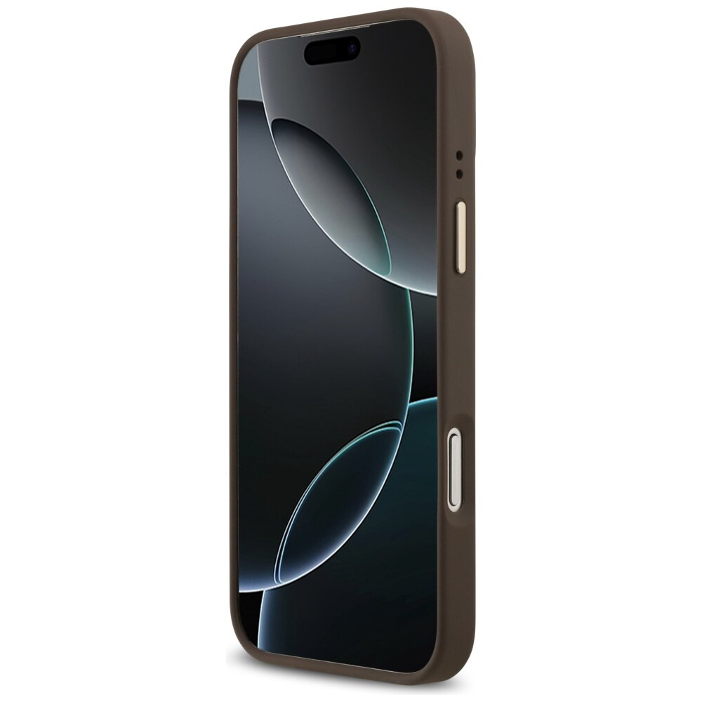 Husa protectie telefon, Guess 4G Strass Logo MagSafe, maro, pentru iPhone 17 Pro Max