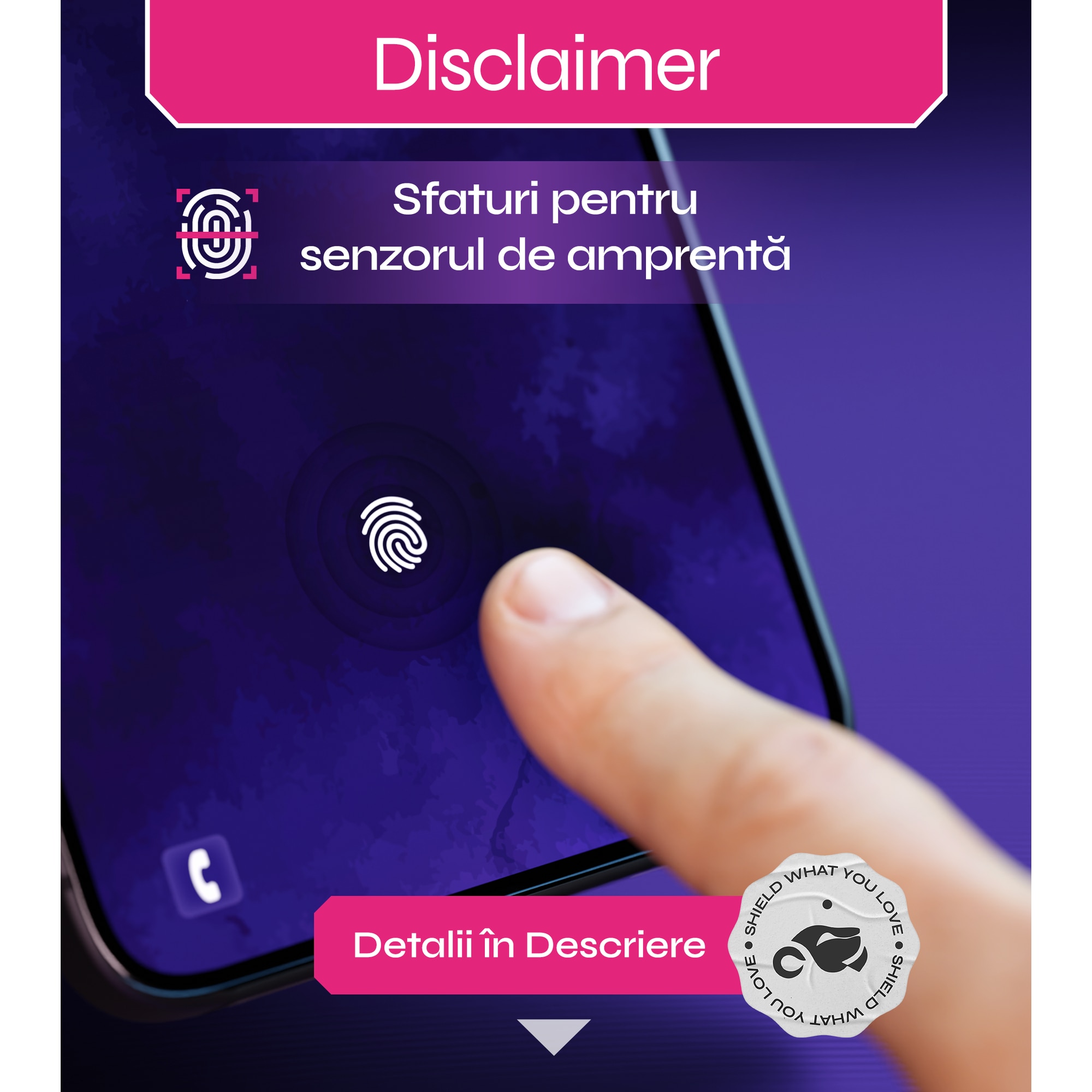 Set 2 Folii sticlă protectoare DefenSlim, 9H, transparent, pentru Samsung Galaxy S26, aplicație rapidă în 30 secunde