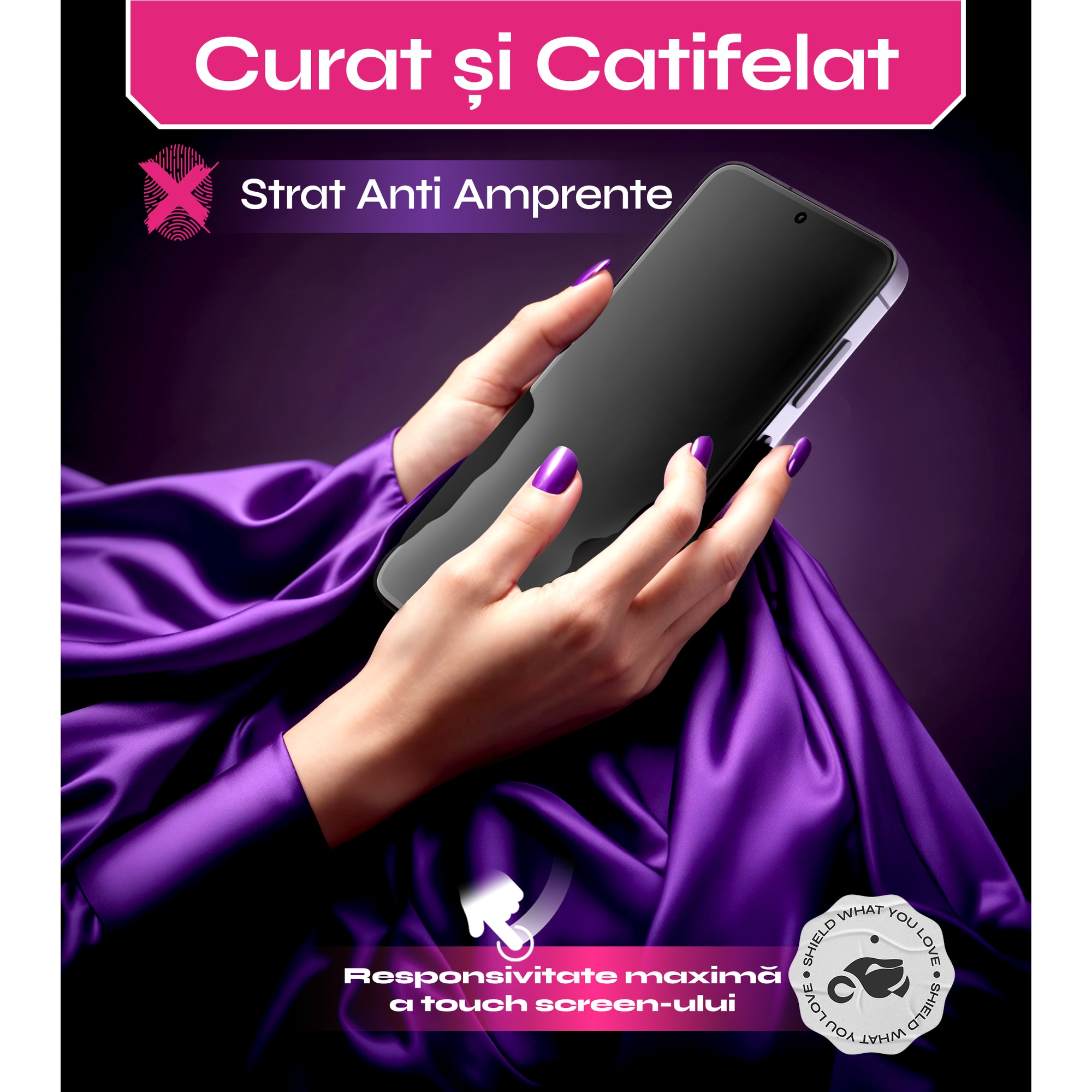 Set 2 Folii sticlă protectoare DefenSlim, 9H, transparent, pentru Samsung Galaxy S26, aplicație rapidă în 30 secunde