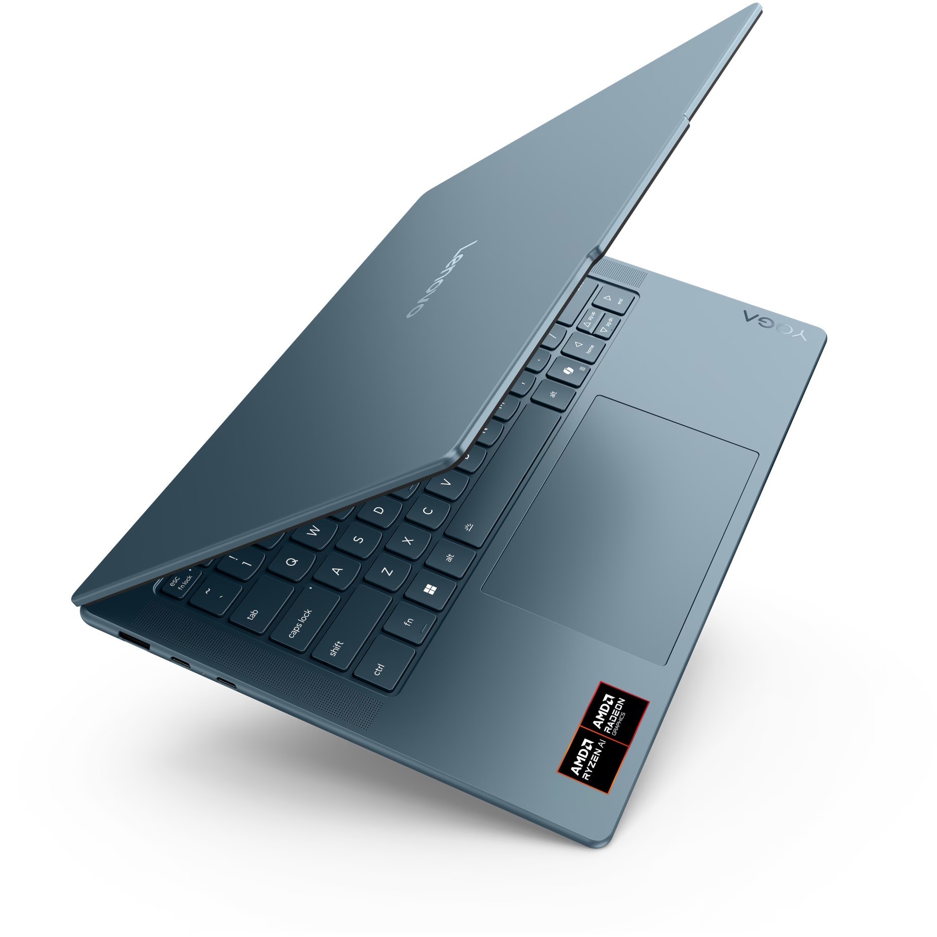 Laptop Lenovo Yoga Pro 7 14ASP10 cu procesor AMD Ryzen™ AI 9 365 pana la 5.0GHz, 14.5" 3K, OLED, 32GB LPDDR5x RAM, 1TB SSD, AMD Radeon™ 880M Graphics, Windows® 11 Home, Tidal Teal