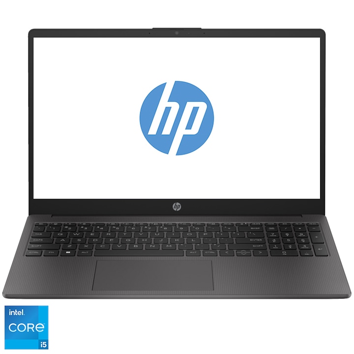 Laptop HP 250 G10 cu procesor Intel® Core™ i5-1334U pana la 4.6GHz, 15.6'', Full HD, IPS, 16GB DDR4 RAM, 512GB SSD, Intel® Iris® Xᶱ Graphics, Free DOS, Dark ash silver