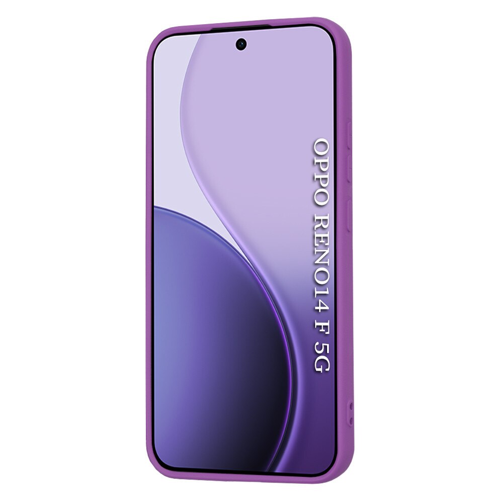Husa pentru Oppo Reno14 F, SKYDDAR INNOVATION, din Silicon Catifelat, SoftElegance, set cu sticker, Mov