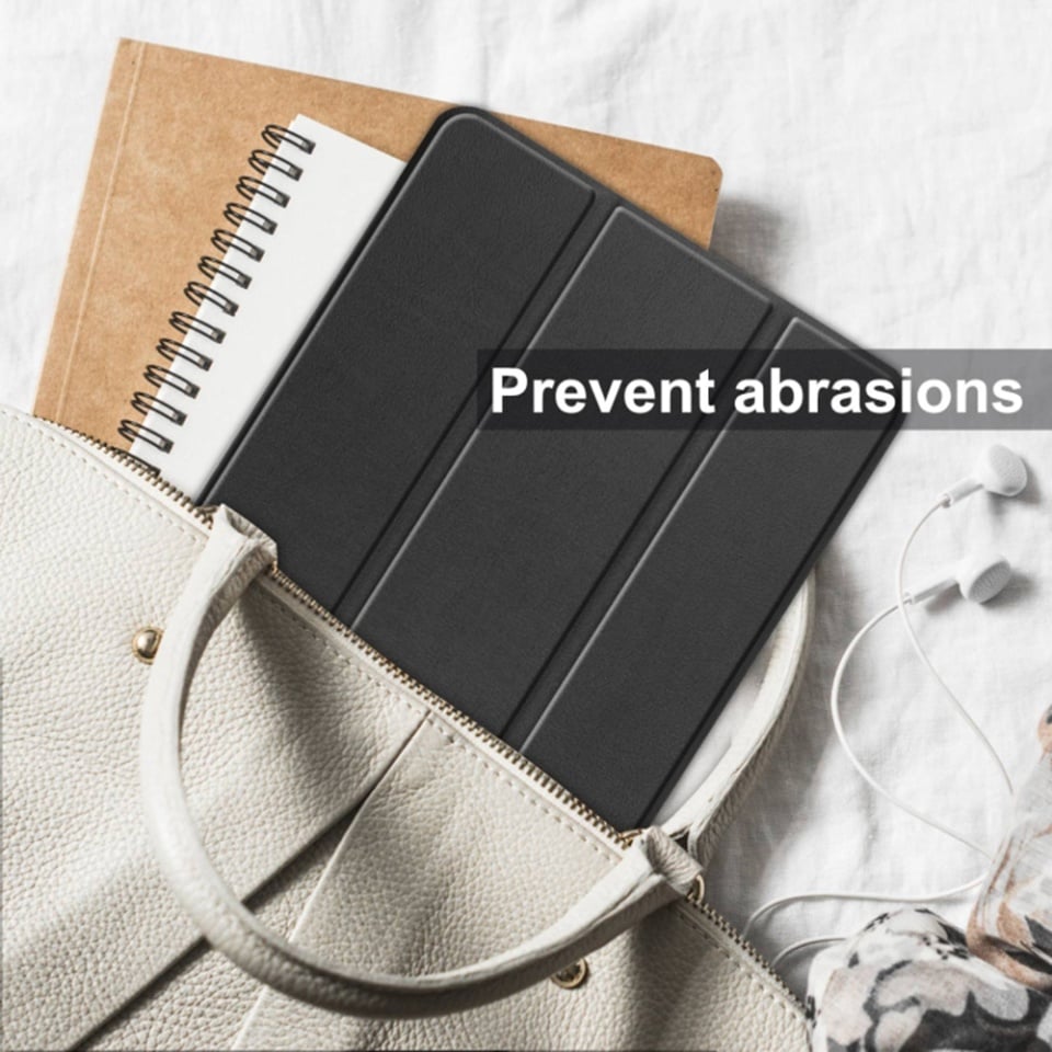 Husa tableta pentru Samsung Galaxy Tab S9 Plus / S9 FE Plus / S10 Plus, SKYDDAR INNOVATION, cu suport Multi-Unghi si functie Sleep/Wake, FoldPro, Negru, set cu sticker
