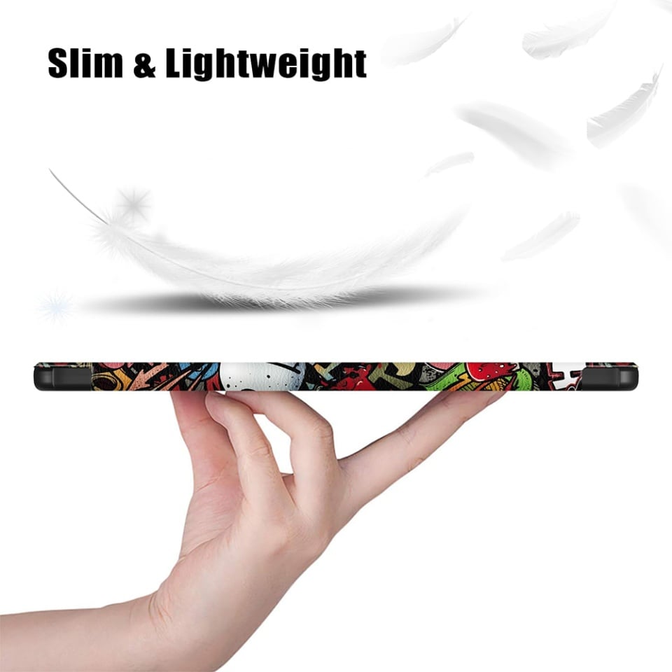 Husa tableta pentru Xiaomi Pad 7 / 7 Pro, SKYDDAR INNOVATION, cu suport Multi-Unghi si functie Sleep/Wake, FoldPro, Urban vibe, set cu sticker