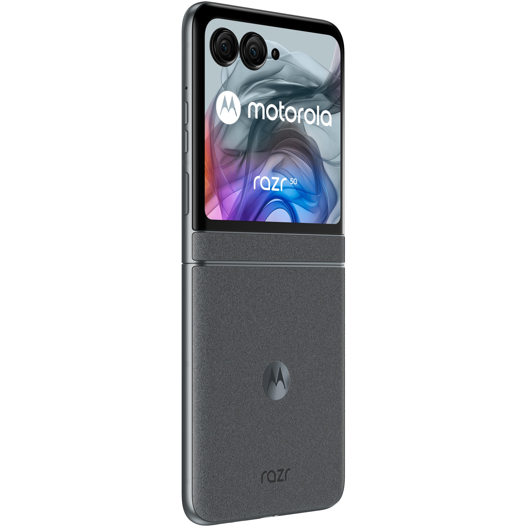 RESIGILAT: Telefon mobil Motorola Razr 50, Dual SIM, 8GB RAM, 256GB, 5G, Koala Grey