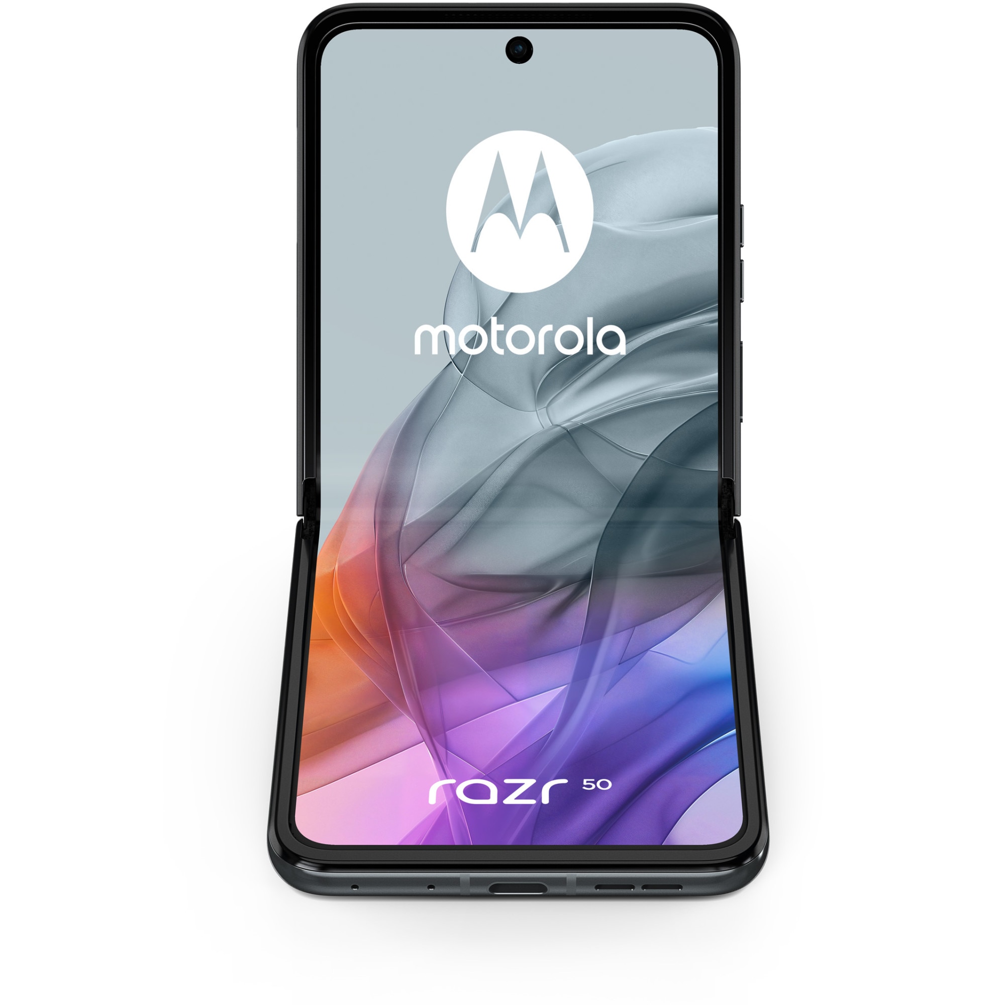 RESIGILAT: Telefon mobil Motorola Razr 50, Dual SIM, 8GB RAM, 256GB, 5G, Koala Grey