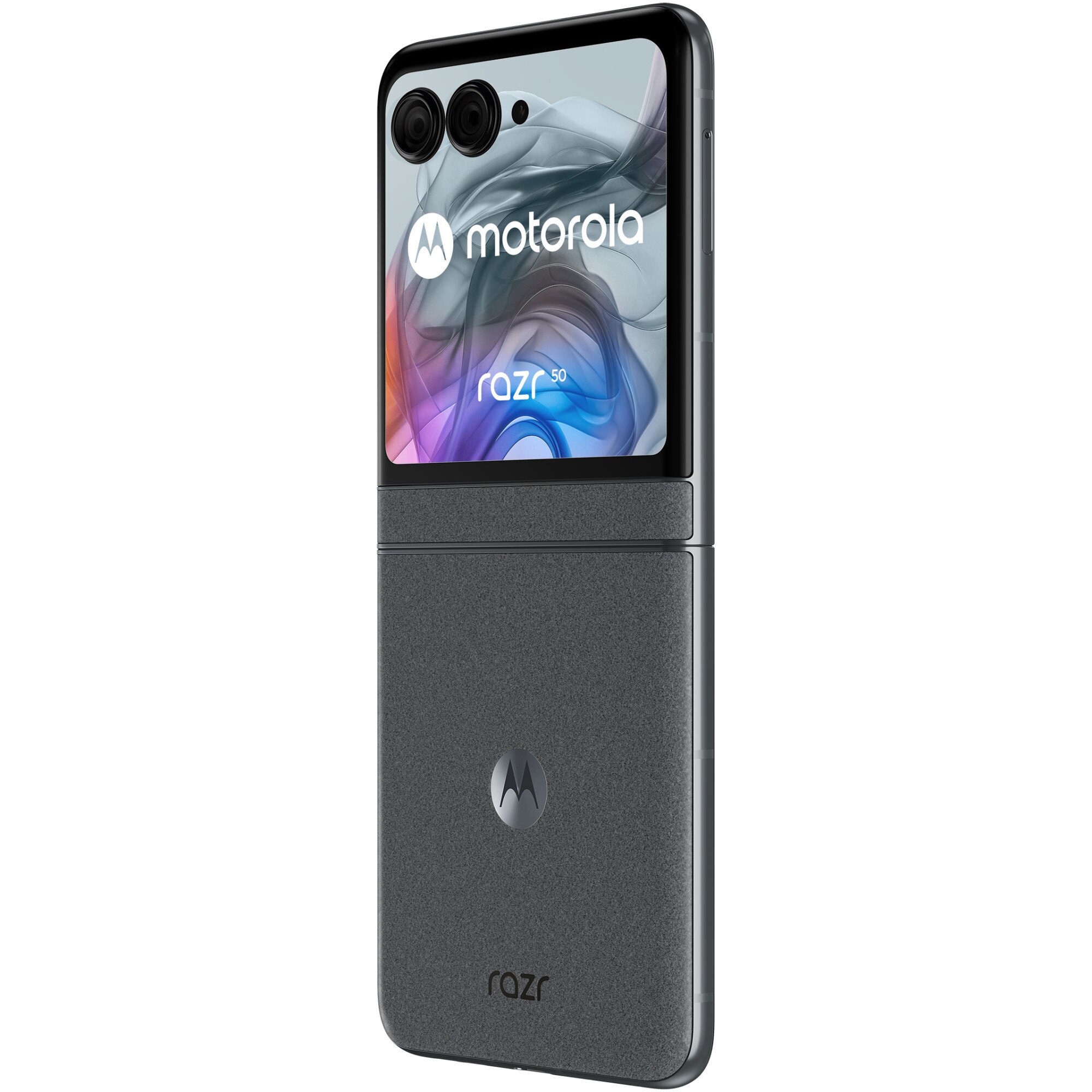 RESIGILAT: Telefon mobil Motorola Razr 50, Dual SIM, 8GB RAM, 256GB, 5G, Koala Grey