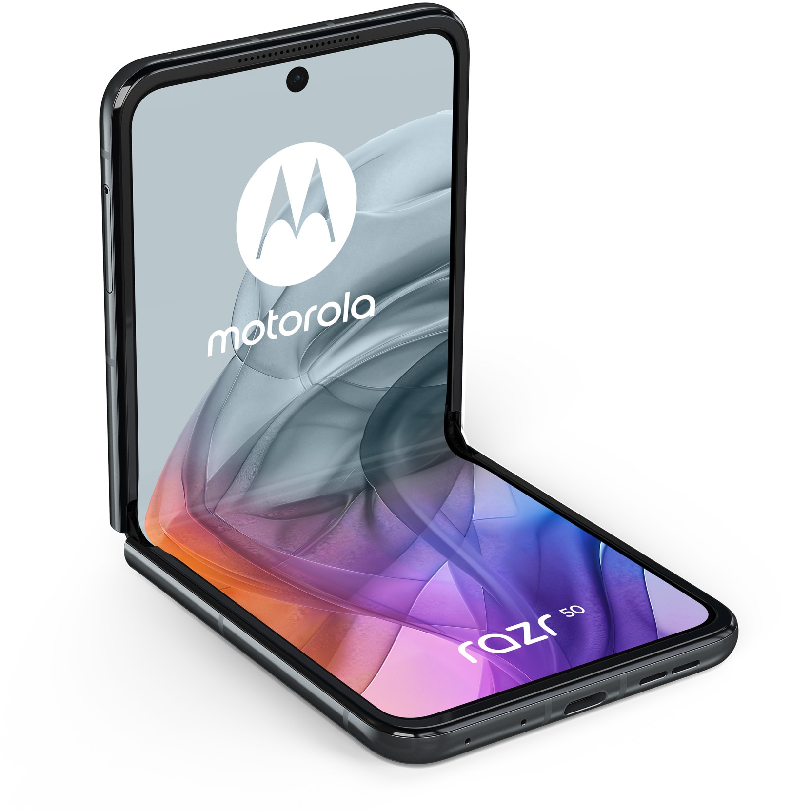 RESIGILAT: Telefon mobil Motorola Razr 50, Dual SIM, 8GB RAM, 256GB, 5G, Koala Grey