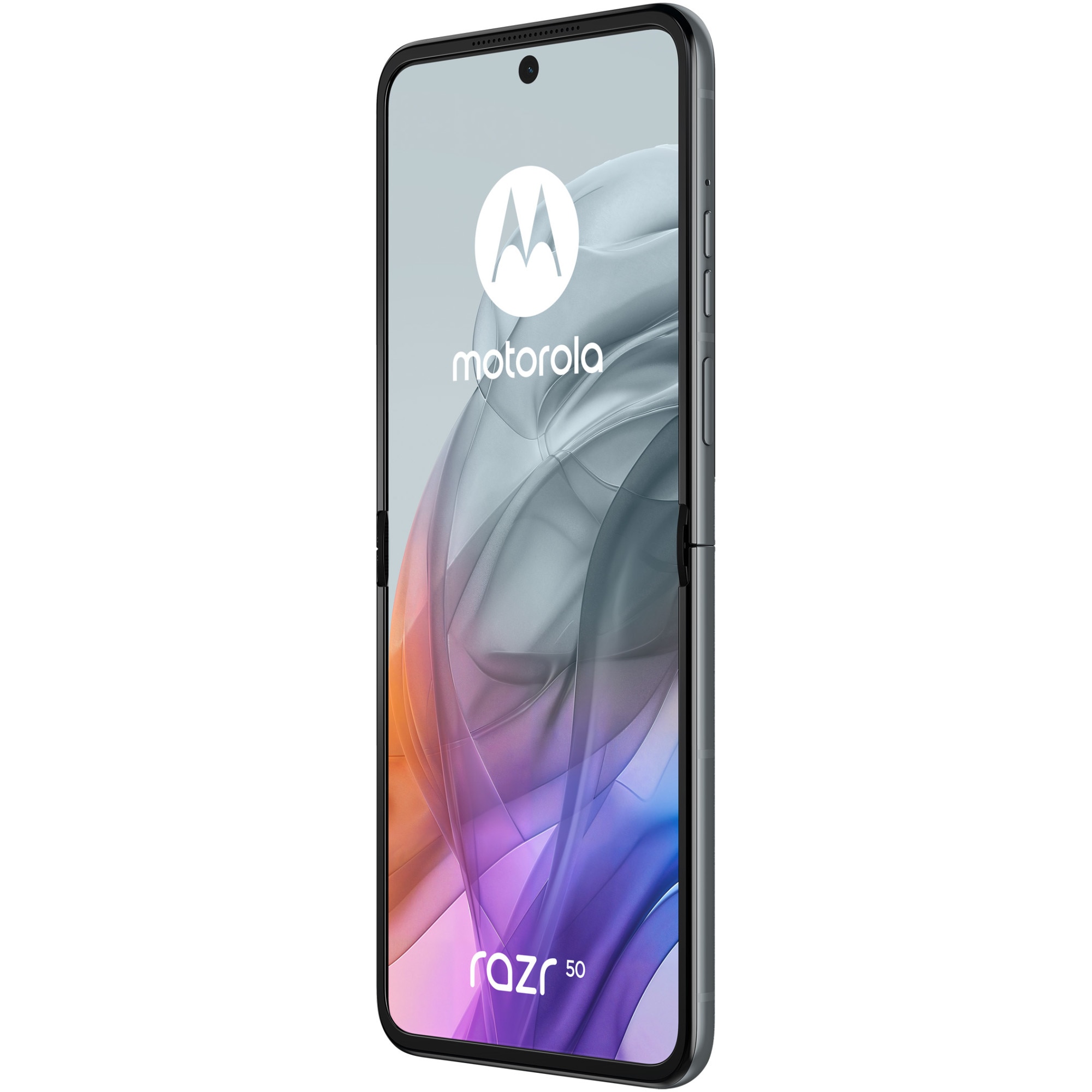 RESIGILAT: Telefon mobil Motorola Razr 50, Dual SIM, 8GB RAM, 256GB, 5G, Koala Grey
