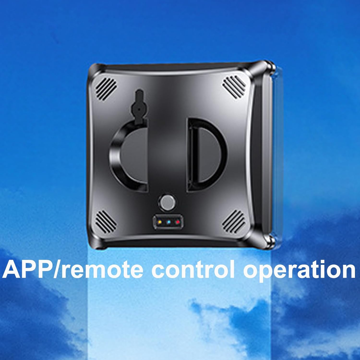 Robot de curatare a geamurilor, WALALLA, pulverizare cu apa bidirectionala, protectie UPS incorporata, control prin aplicatie mobila, detectare margine rezervor apa 40 ml, cu telecomanda, transmisie vocala, aspiratie 5600 Pa, negru