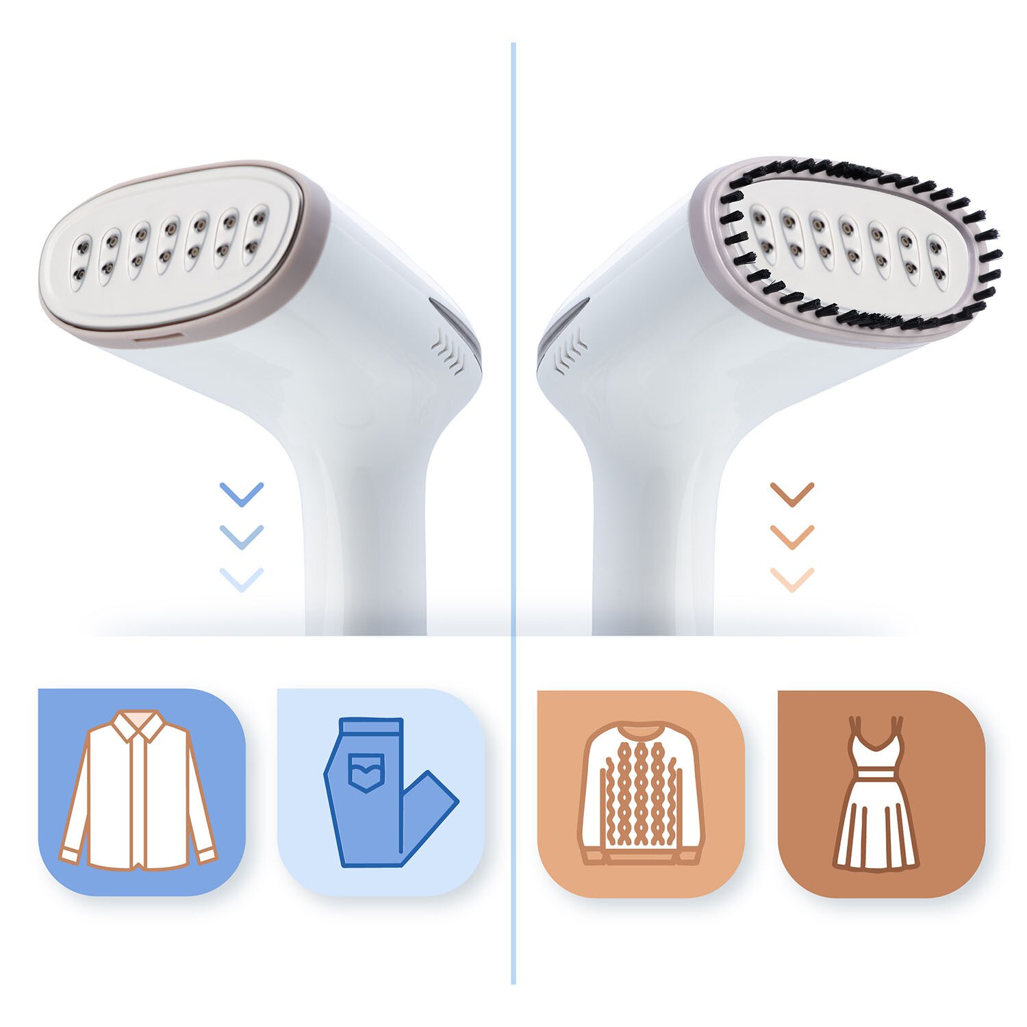 Parownica de imbracaminte 1500W Berdsen, 32g/min, rezervor 280ml, set cu perie