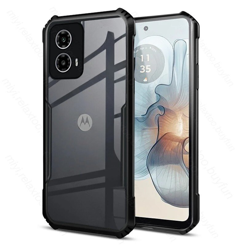 Set Husa Pentru Motorola Moto G24/G24 Power/G04, XGSM, Antidrop Hybrid, Spate Durabil Si Usor Din Policarbonat, Laturi Flexibile Pentru O Protectie Solida, Colturi Profilate Special Pentru Amortizare, Negru