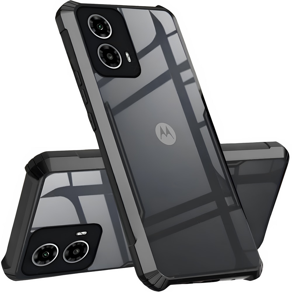 Set Husa Pentru Motorola Moto G24/G24 Power/G04, XGSM, Antidrop Hybrid, Spate Durabil Si Usor Din Policarbonat, Laturi Flexibile Pentru O Protectie Solida, Colturi Profilate Special Pentru Amortizare, Negru
