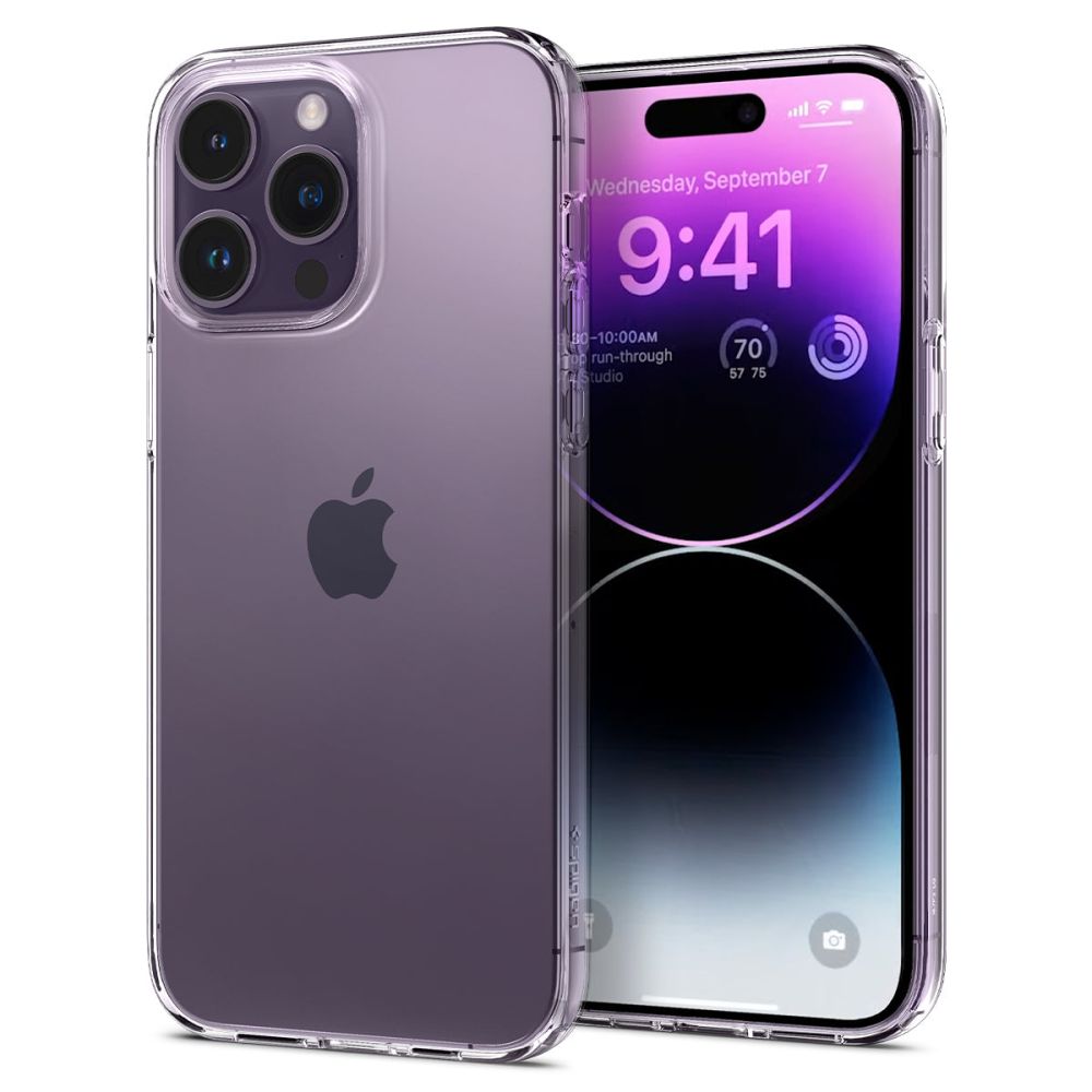 Carcasa Spigen Liquid Crystal compatibila cu iPhone 14 Pro Crystal Clear
