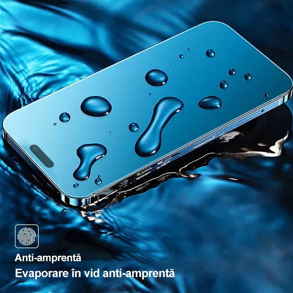 Set 3 folii protectie telefon, Sticla securizata, Anti-zgarieturi, Anti-socuri, Pentru iPhone 16 Plus/iPhone 15 Plus