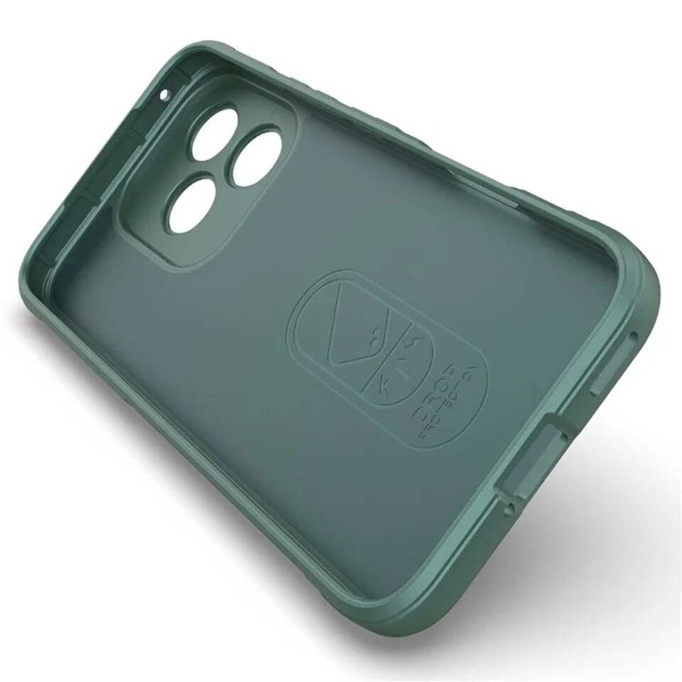 Husa pentru Honor 400 Lite, SKYDDAR INNOVATION, Magic Shield, din Silicon Mat, set cu sticker, Verde