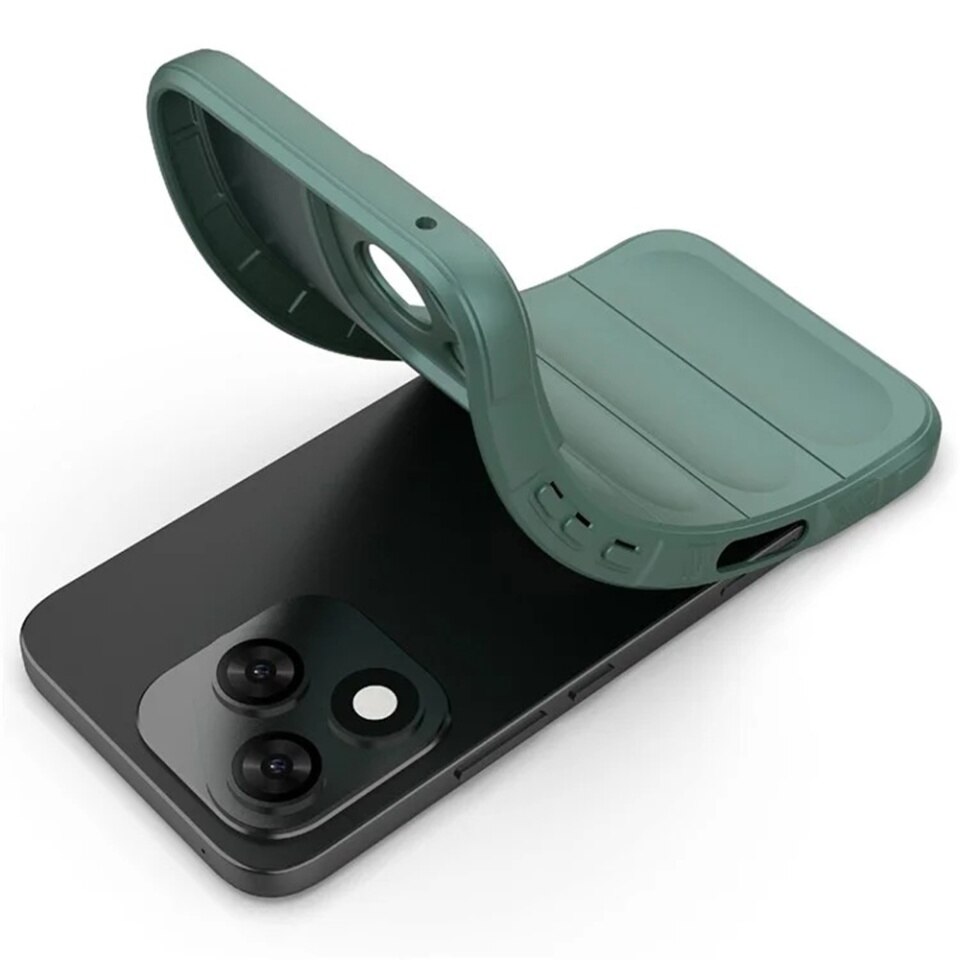 Husa pentru Honor 400 Lite, SKYDDAR INNOVATION, Magic Shield, din Silicon Mat, set cu sticker, Verde