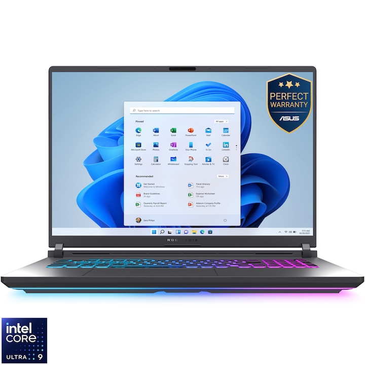 Laptop Gaming ASUS ROG Strix G18 G815LW cu procesor Intel® Core™ Ultra 9 275HX pana la 5.4GHz, 18", 2.5K WQXGA, 240Hz, G-Sync, 32GB DDR5, 1TB SSD, NVIDIA® GeForce RTX™ 5080 16GB GDDR7, Windows 11 Pro, Eclipse Gray