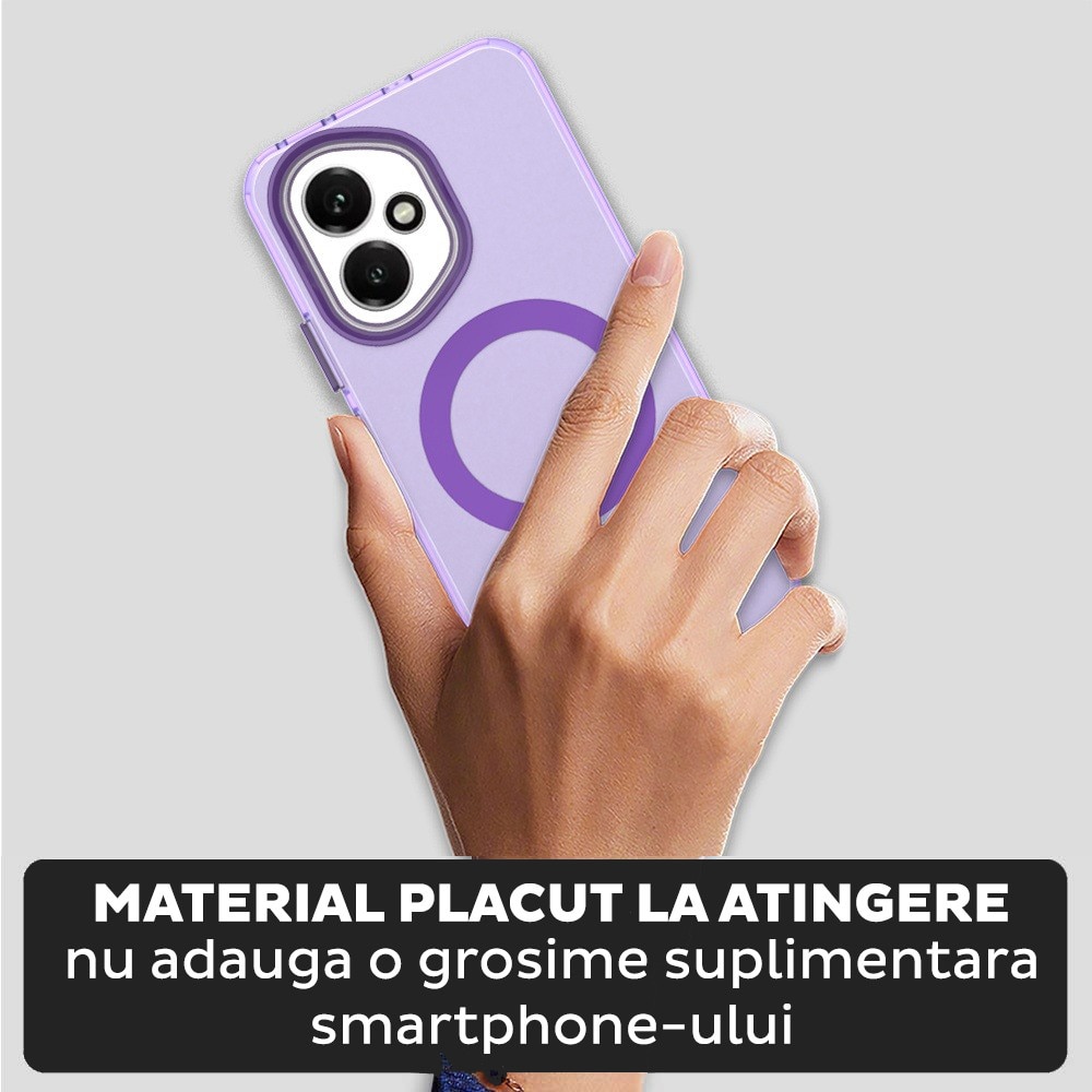 Husa pentru Honor 400 DaDen® CandyCase MagSafe, Antisoc, Incarcare wireless, Butoane protejate, Mov