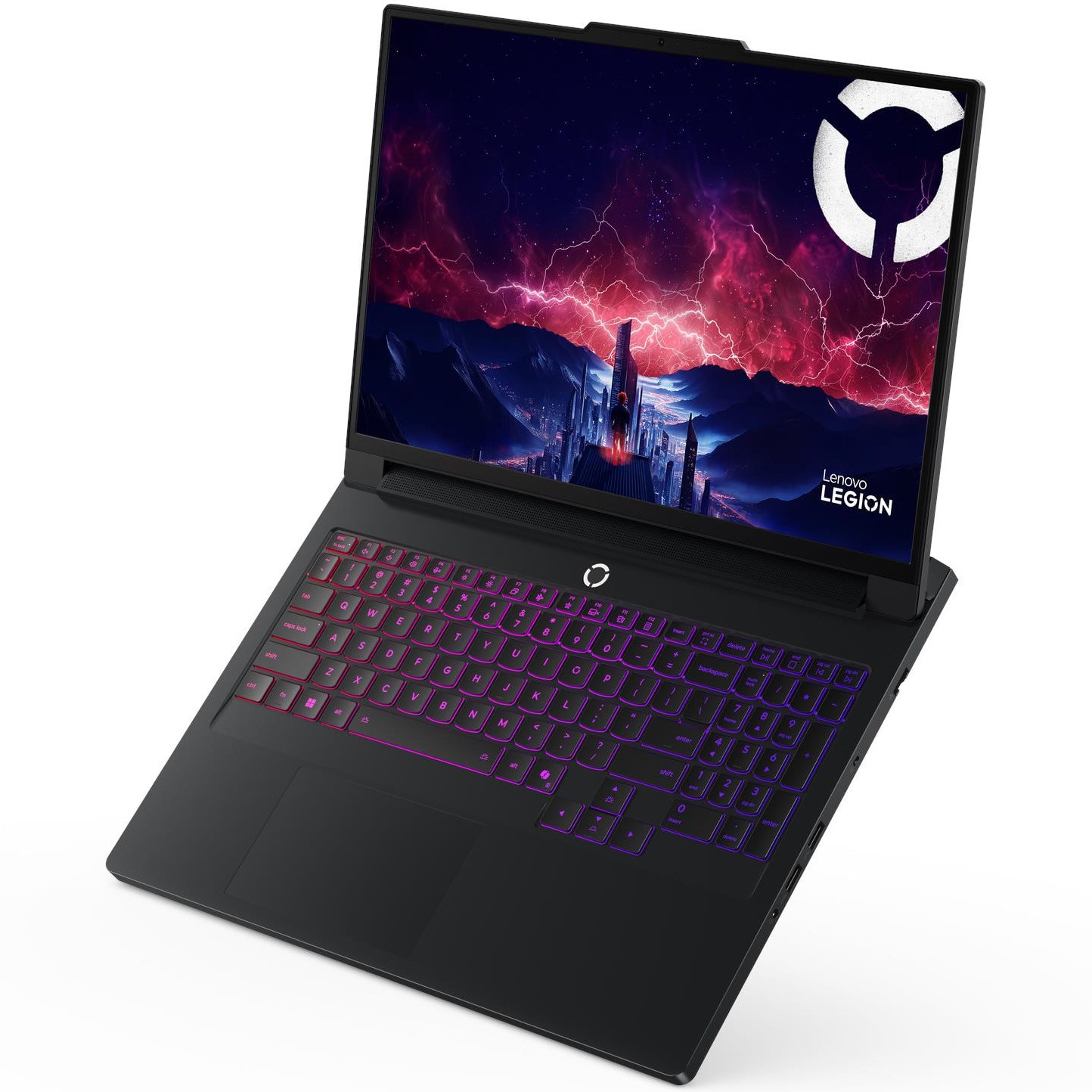 Laptop Gaming Lenovo Legion Pro 7 16AFR10H cu procesor AMD Ryzen™ 9 9955HX pana la 5.4GHz, 16" WQXGA, OLED, 240Hz, 32GB DDR5 RAM, 1TB SSD, NVIDIA® GeForce RTX™ 5070 Ti 12GB GDDR7, No OS, Eclipse Black, 3y on-site Premium Care
