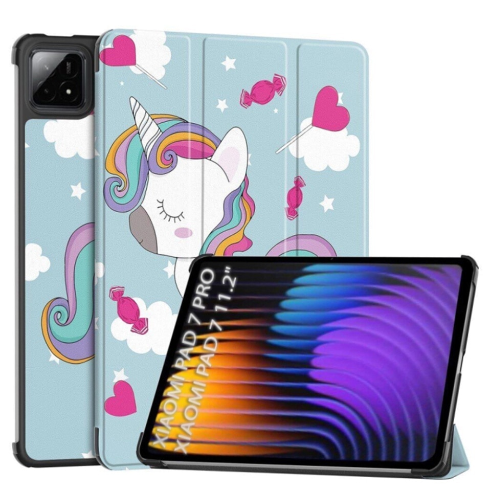Husa tableta pentru Xiaomi Pad 7 / 7 Pro cu suport Multi-Unghi si functie Sleep/Wake, SKYDDAR FoldVision - Unicorn
