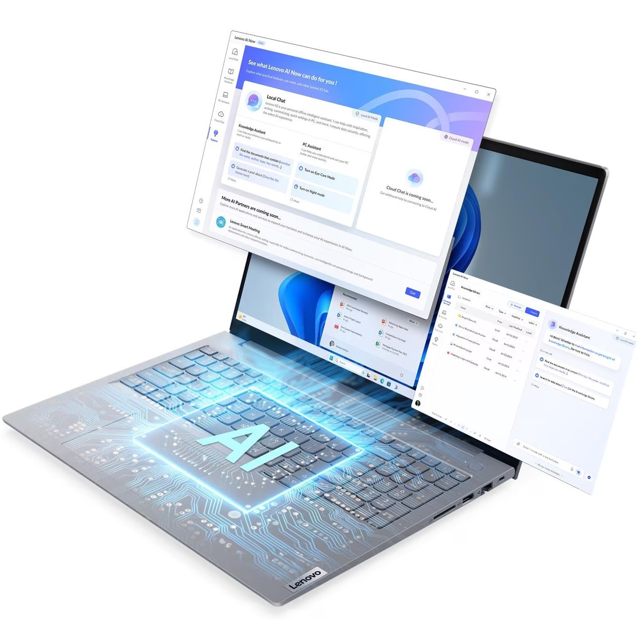 Laptop Lenovo ThinkBook 16 G8 IAL cu procesor Intel® Core™ Ultra 7 255H pana la 5.1GHz, 16" WUXGA, IPS, 16GB DDR5 RAM, 512GB SSD, Intel® Arc™ Graphics, No OS, Arctic Grey, 3y on-site Premium Care