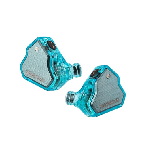 Casti 7Hz x Crinacle Zero 2, Driver dinamic de 10 mm, cablu detasabil cu fir OFC si Microfon, Hi-Fi Sound, jack 3.5, IEM, Albastru