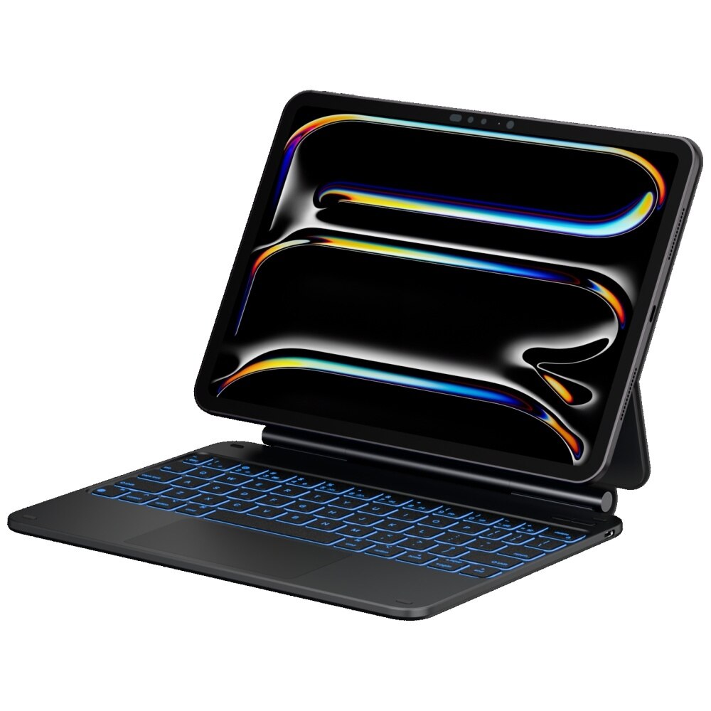 Husa cu tastatura Typecase Edge compatibila cu iPad Air 11 inch 2024 / 2025, Negru