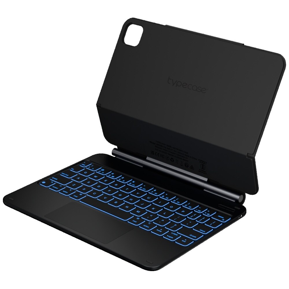 Husa cu tastatura Typecase Edge compatibila cu iPad Air 11 inch 2024 / 2025, Negru