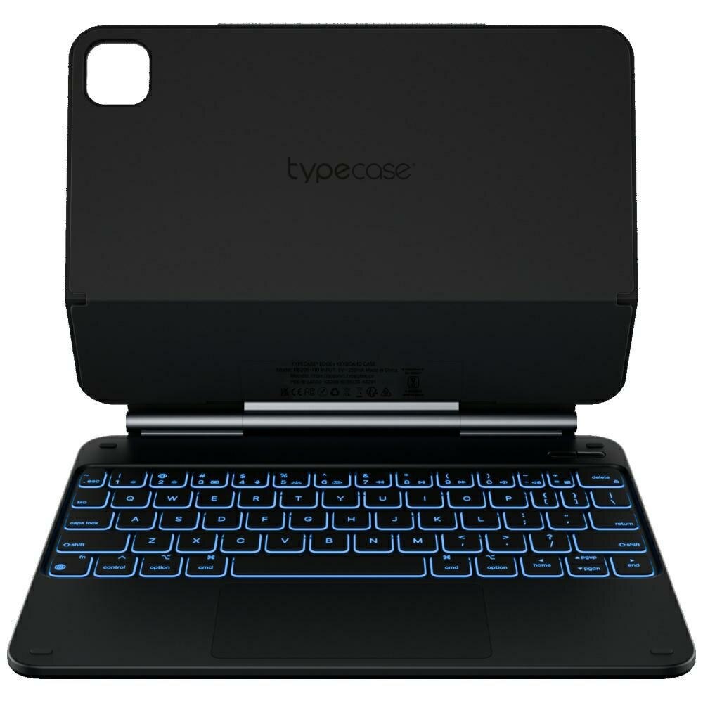 Husa cu tastatura Typecase Edge compatibila cu iPad Air 11 inch 2024 / 2025, Negru