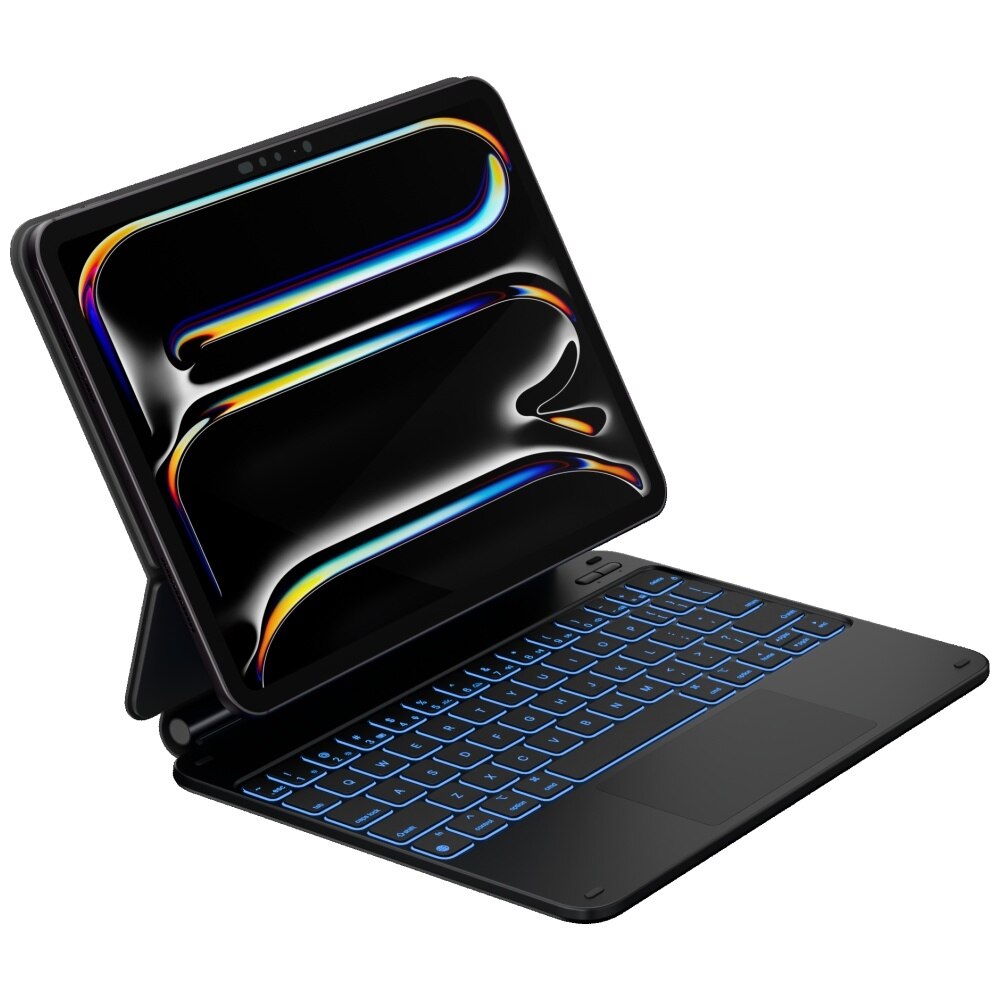 Husa cu tastatura Typecase Edge compatibila cu iPad Air 11 inch 2024 / 2025, Negru
