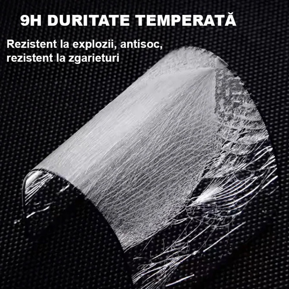Folie de Sticla Pentru Apple iPhone 16 PRO MAX HEYBINGO, 9H RTS HD din Sticla Securizata Antistatica Transparenta, cu Kit Aplicare, Rezistenta la Zgarieturi, Nu Lasa Amprente