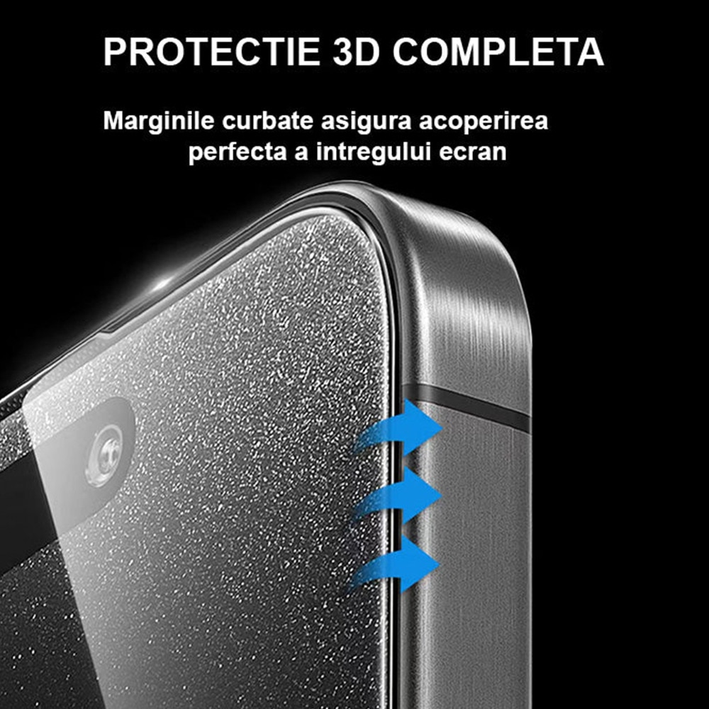 Folie de Sticla Pentru Apple iPhone 16 PRO MAX HEYBINGO, 9H RTS HD din Sticla Securizata Antistatica Transparenta, cu Kit Aplicare, Rezistenta la Zgarieturi, Nu Lasa Amprente