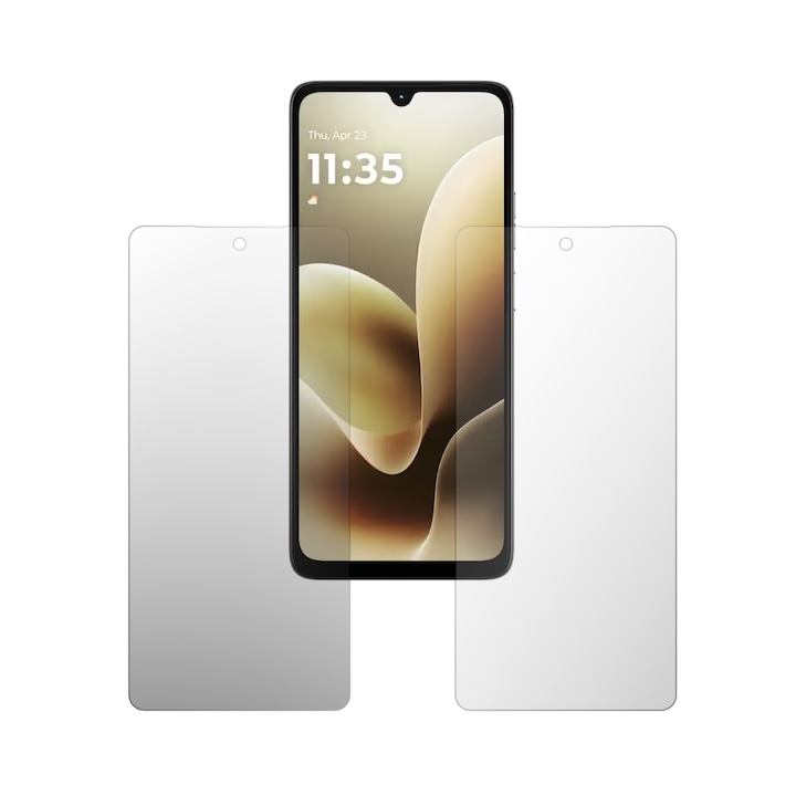 Set 2X Folie Protectie Ecran iSkinz Matte pentru Motorola Moto G06 - Full Cut, Invisible Skinz Matte, Siliconica Mata Anti-Amprenta, Anti-Reflex, Adeziva si Flexibila