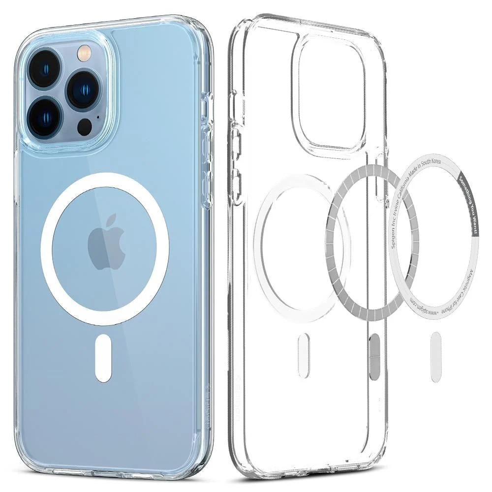 Carcasa Spigen Ultra Hybrid MagSafe compatibila cu iPhone 13 Pro Max White