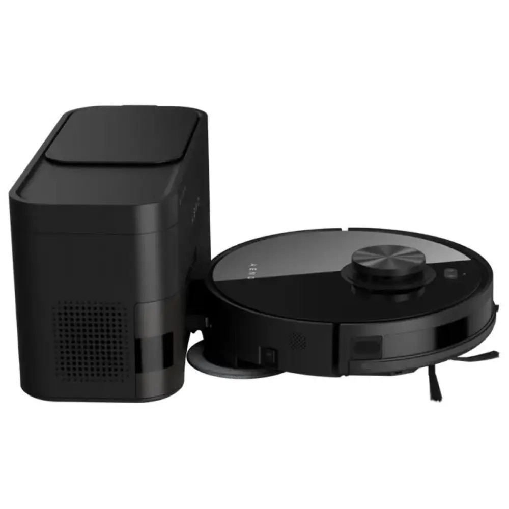Aspirator robot AENO ARC0005S, 4000Pa, 3000 mAh, 120 m2, Cartografiere, Wi-Fi Comenzi vocale, Autonomie pana la 120 min, Negru