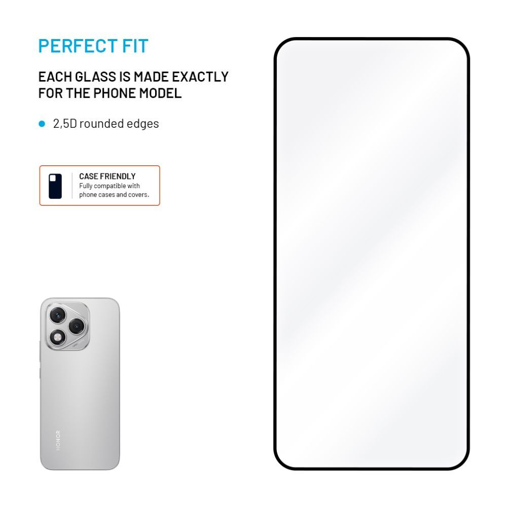 Folie protectie sticla securizata FIXED pentru telefon Honor 400 Lite, negru