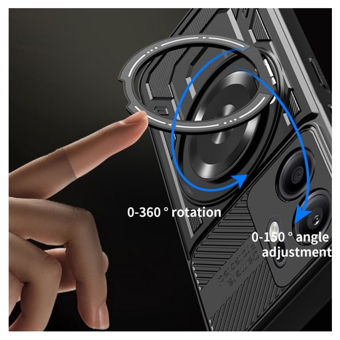 Husa Upzz® CamProtect Magnetic Pentru Oppo Reno14 F / 14 FS 5G, Materiale Premium, AntiShock, Black