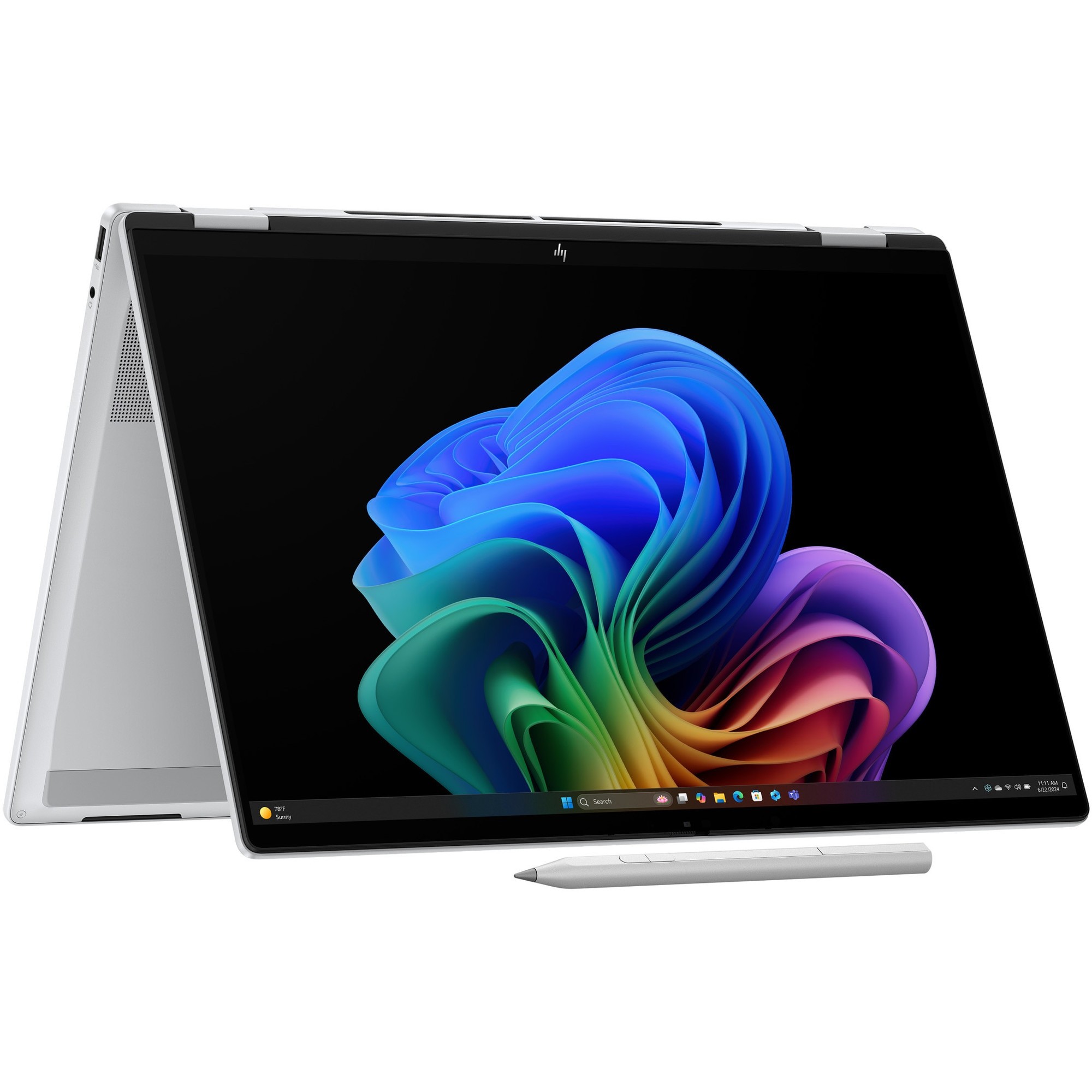 Laptop HP OmniBook X Flip Next Gen AI 16-as0022nn cu procesor Intel® Core™ Ultra 7 256V pana la 4.8GHz, 16", 2K, IPS, 16GB LPDDR5x RAM, 2TB SSD, Intel® Arc™ Graphics, Windows 11 Home, Silver