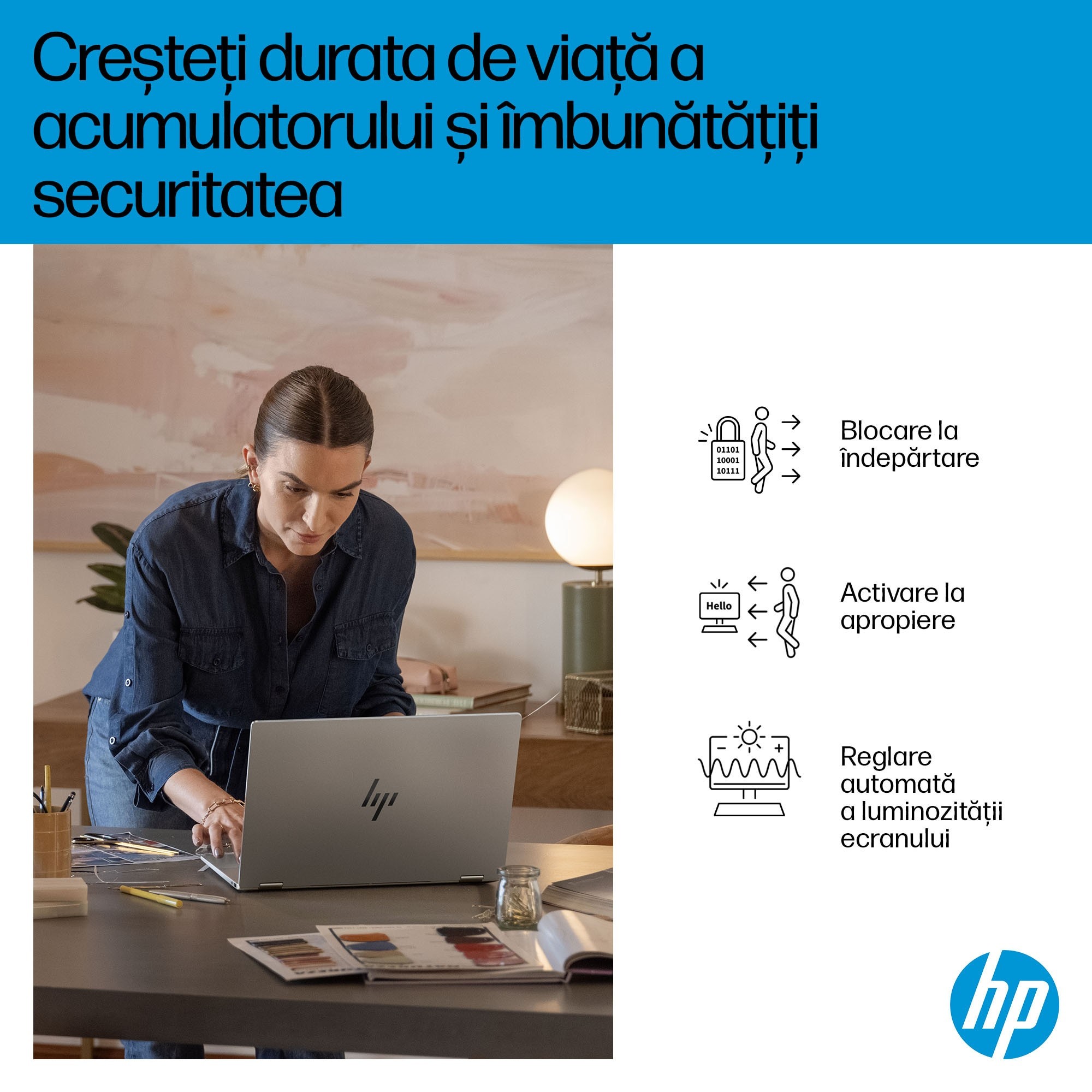 Laptop HP OmniBook X Flip Next Gen AI 16-as0022nn cu procesor Intel® Core™ Ultra 7 256V pana la 4.8GHz, 16", 2K, IPS, 16GB LPDDR5x RAM, 2TB SSD, Intel® Arc™ Graphics, Windows 11 Home, Silver