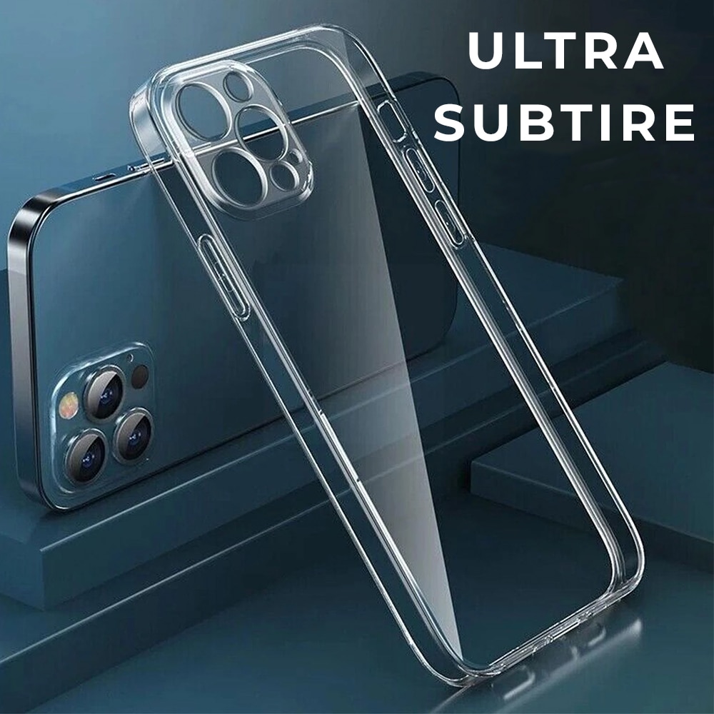 Husa transparenta cu protectie la camera pentru iPhone 13 Pro, PremiumCell, Camera Protection, Ultra Slim