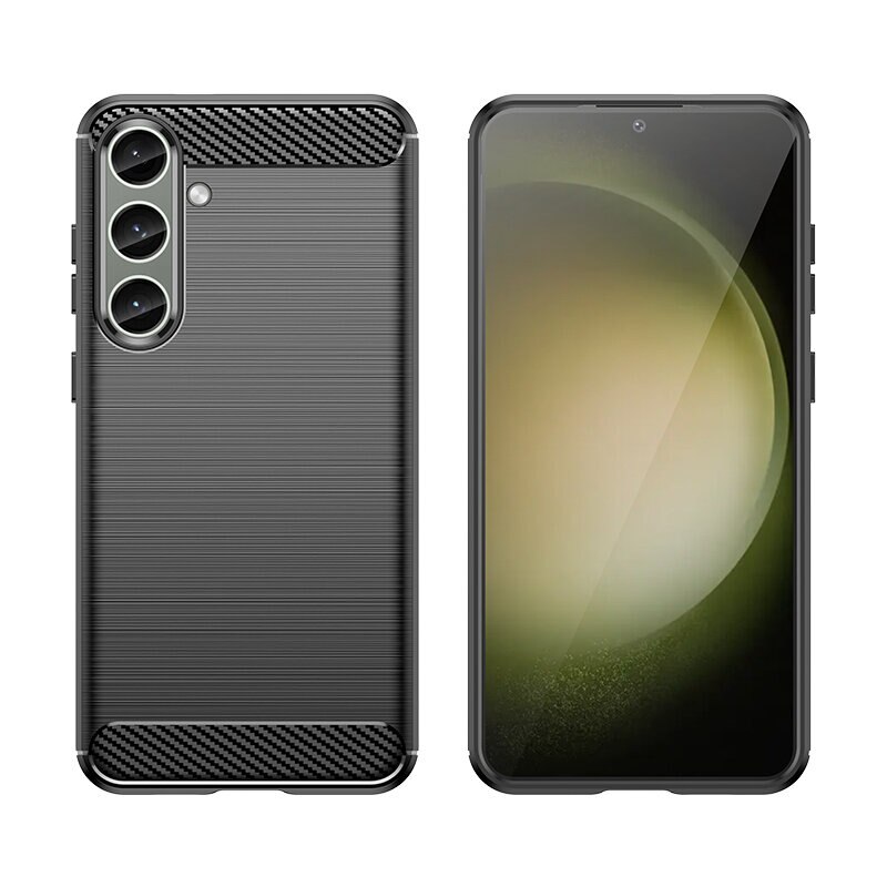 Carcasa Flexible Carbon compatibila cu Samsung Galaxy S24 Plus Black