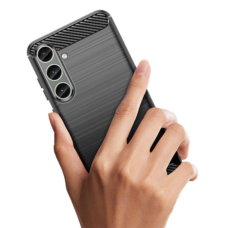 Carcasa Flexible Carbon compatibila cu Samsung Galaxy S24 Plus Black